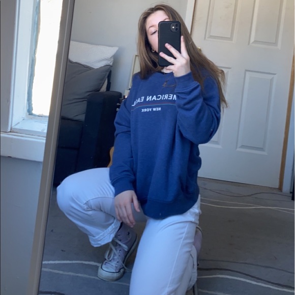 American Eagle Blue Oversized crew neck - Picture 6 of 8